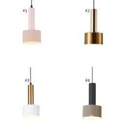 Modern Simple Pendant Light Cylinder Shape Lamp Aluminum Lighting Light