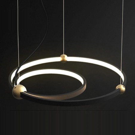 Circle Pendant Light Fixture Black 2 Rings Circle Pendant Light Fixture Black 2 Rings