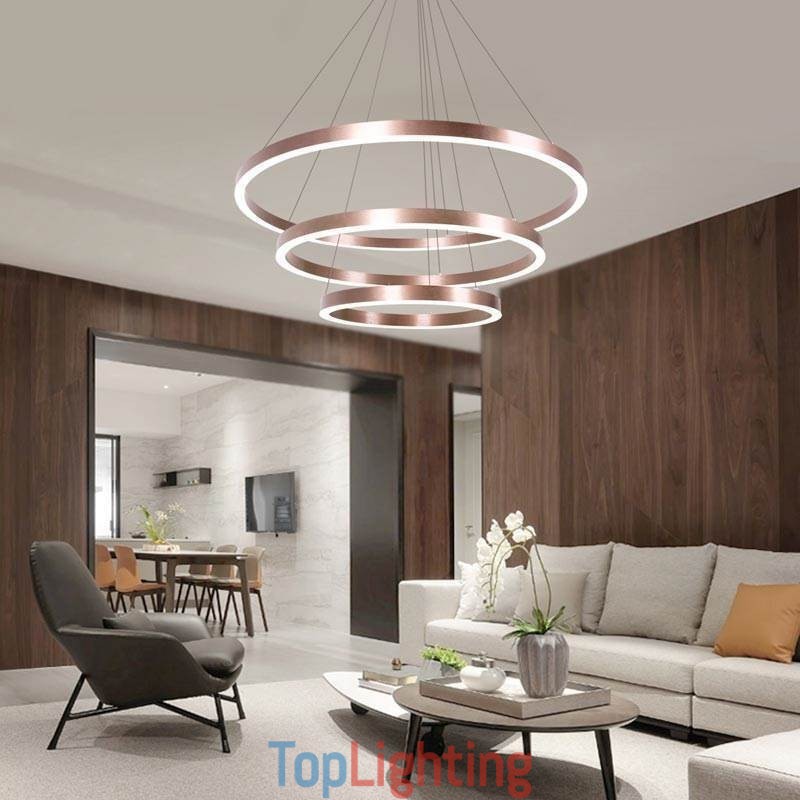 Pendant Light Drawing Craft 3 Rings Lamp 80+60+40cm