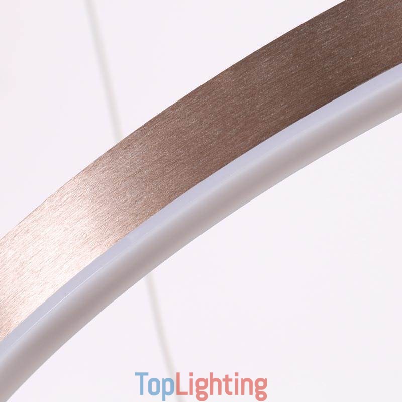Pendant Light Drawing Craft 2 Rings Lamp 60+40cm