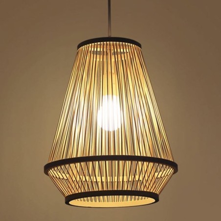 Bamboo Woven Bedside Pendant Light