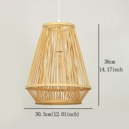 Bamboo Woven Bedside Pendant Light