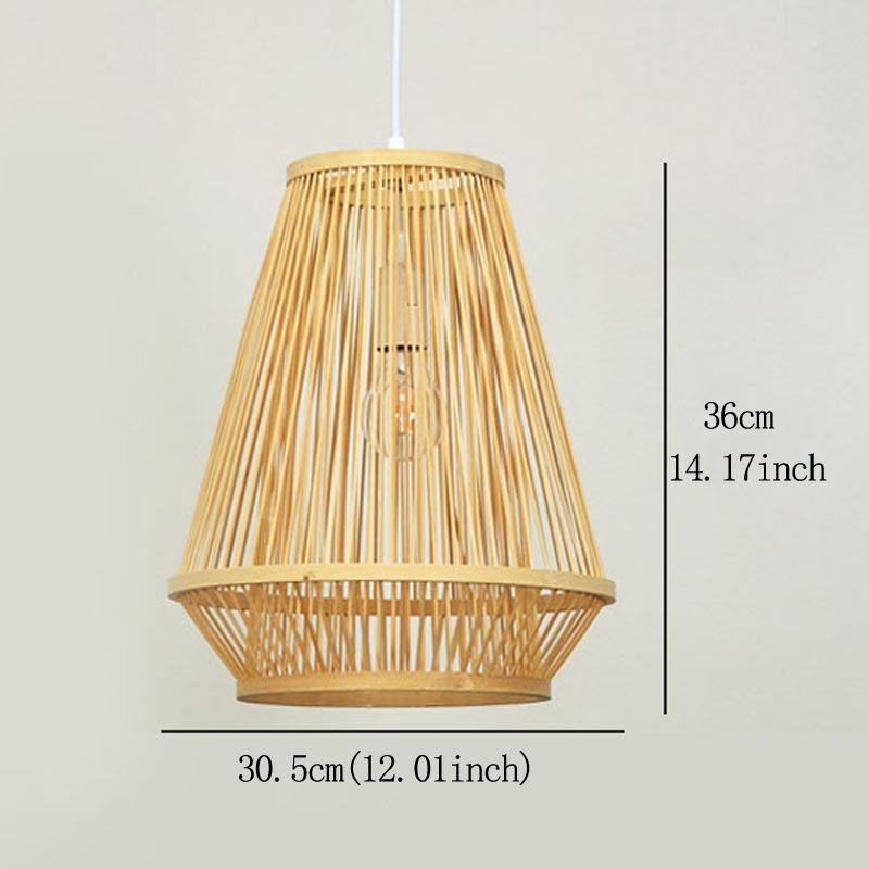 Bamboo Woven Bedside Pendant Light