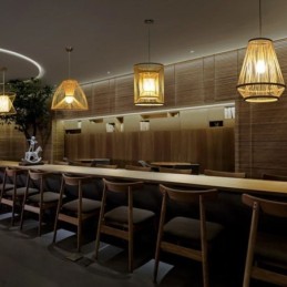 Bamboo Woven Bedside Pendant Light