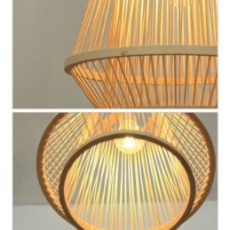 Bamboo Woven Bedside Pendant Light