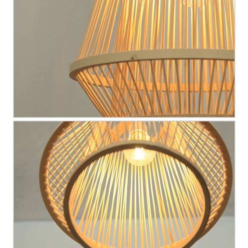 Bamboo Woven Bedside Pendant Light