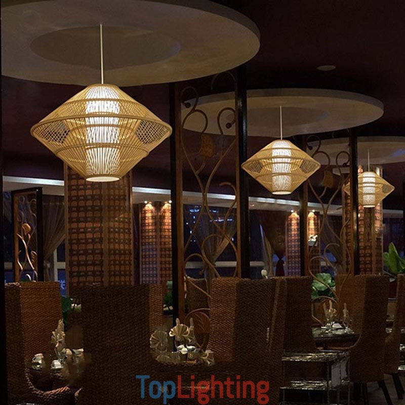 Gyroscope Design Bamboo Pendant Light