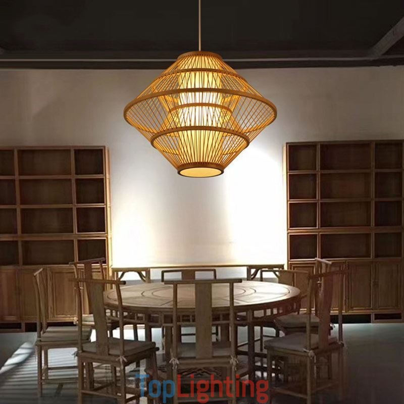 Gyroscope Design Bamboo Pendant Light