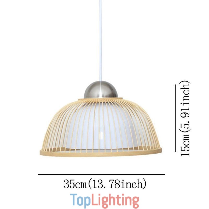 Modern Simple Downward Pendant Light Special Bamboo Pendant Light Bedside Lighting