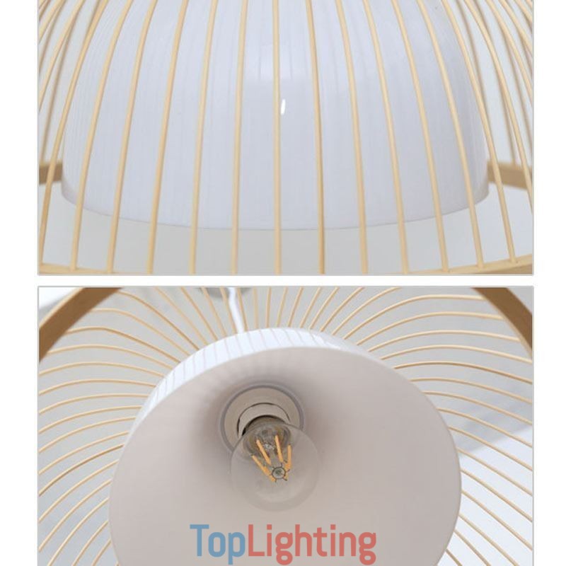 Modern Simple Downward Pendant Light Special Bamboo Pendant Light Bedside Lighting