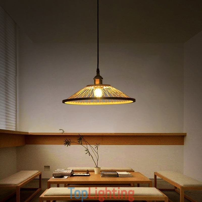 Dome Bamboo Pendant Light Hand Woven Pendant Light