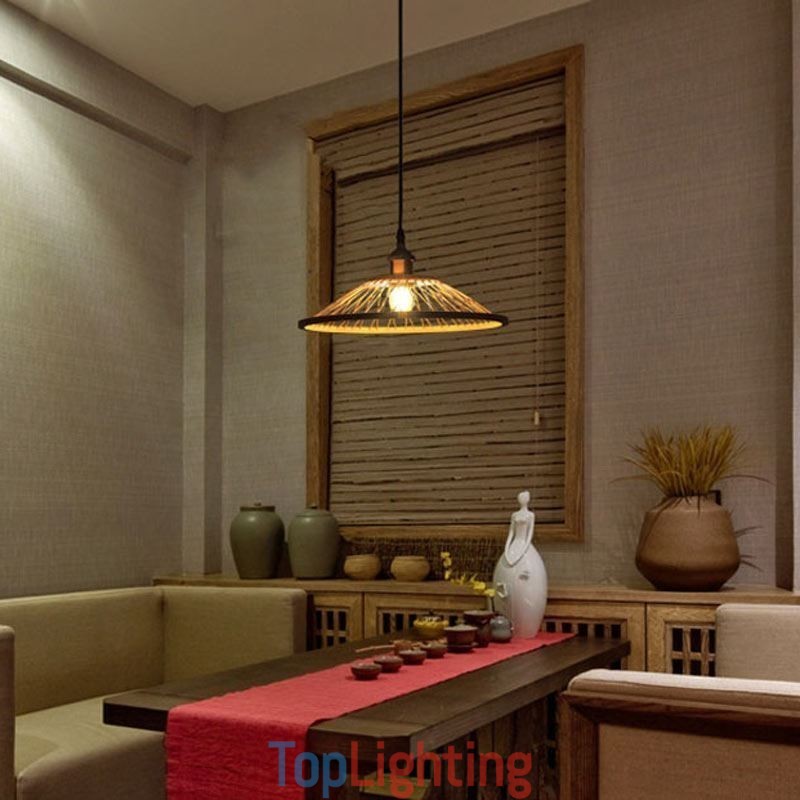 Dome Bamboo Pendant Light Hand Woven Pendant Light