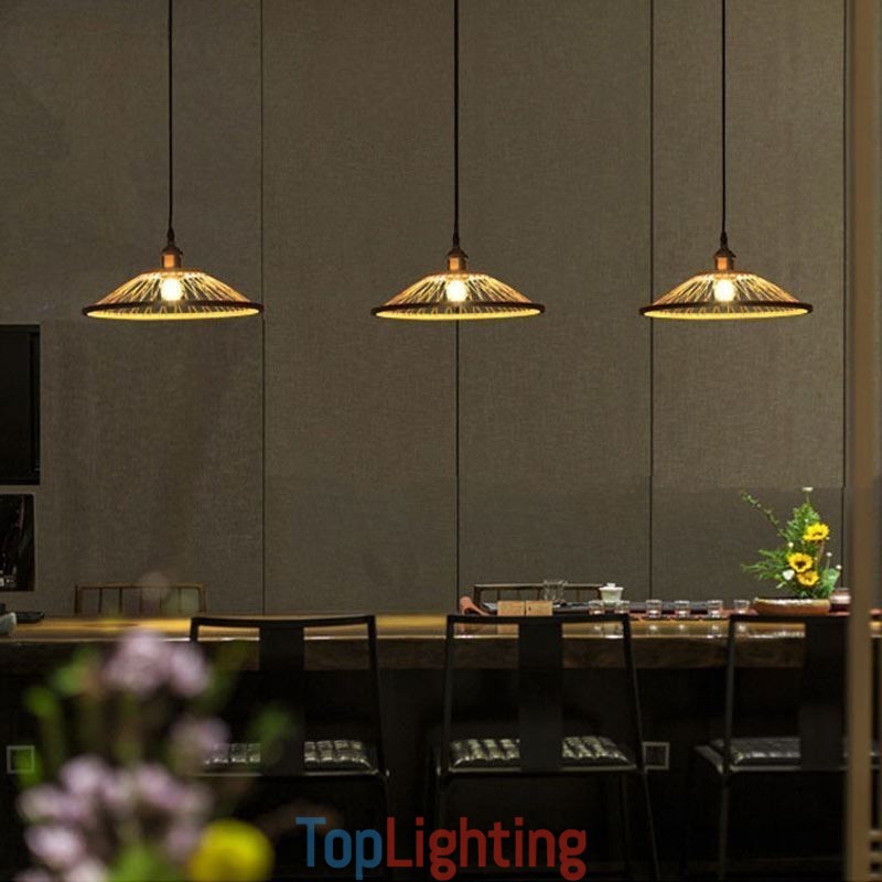 Dome Bamboo Pendant Light Hand Woven Pendant Light