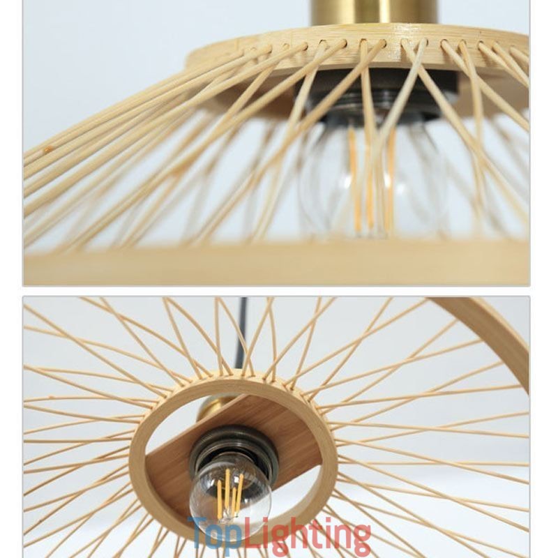 Dome Bamboo Pendant Light Hand Woven Pendant Light