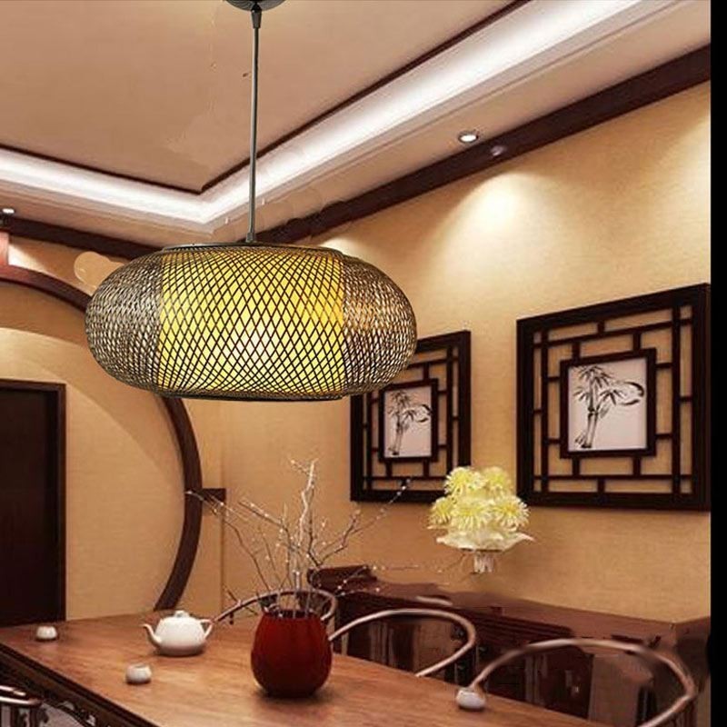 Decorative Bamboo Pendant Light Visual Comfort