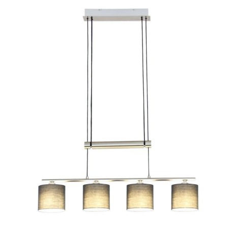 Modern 4 Light Pendant Light With Fabric Shade Adjustable Height Modern 4 Light Pendant Light With Fabric Shade Adjustable Height