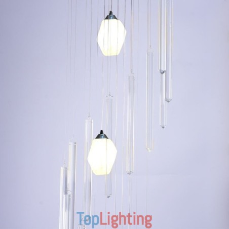 Cluster Pendant Light Modern Large Pendant Crystal Chandelier Duplex Staircase Cluster Pendant Light Modern Large Pendant Crystal Chandelier Duplex Staircase
