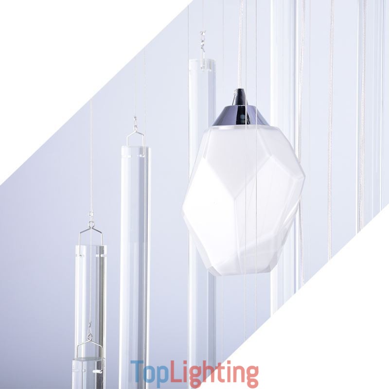 Cluster Pendant Light Modern Large Pendant Crystal Chandelier Duplex Staircase