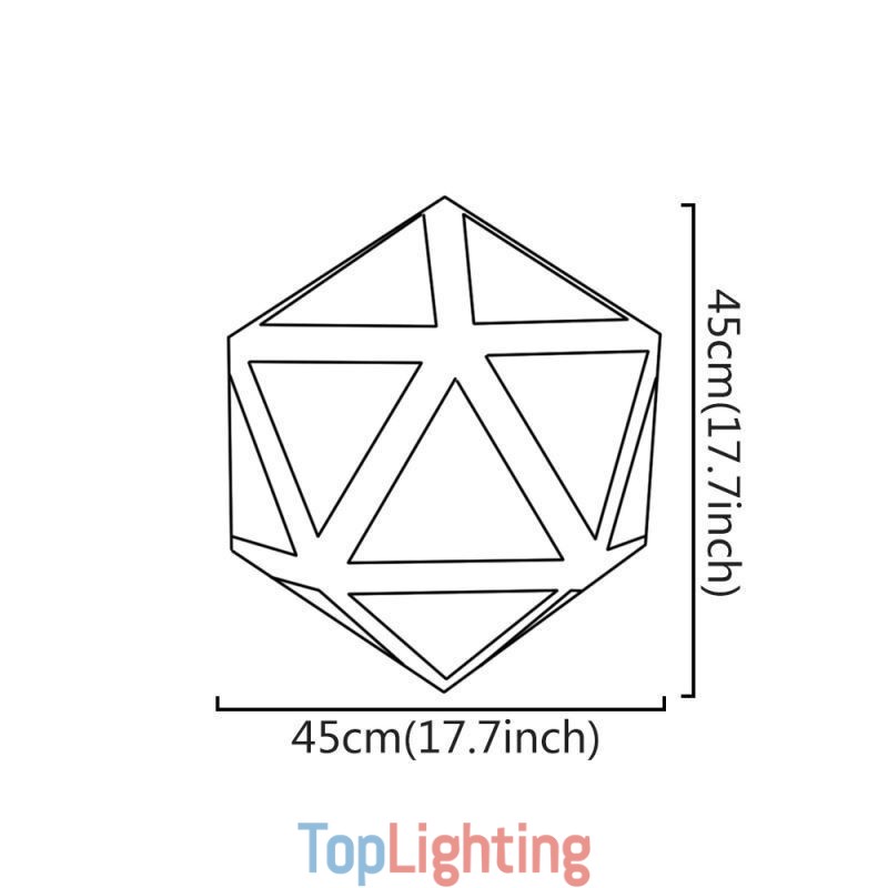Geometric Pendant Light Diamond Shaped 3D Translucent Design