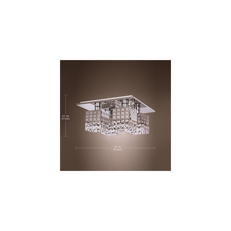 Chandelier Modern Crystal Stainless Living 4 Lights