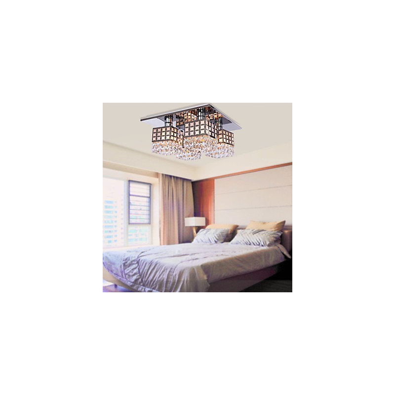 Chandelier Modern Crystal Stainless Living 4 Lights