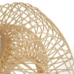 Retro Double Layer Ceiling Lamp Handwoven Bamboo Lampshade Ceiling Light