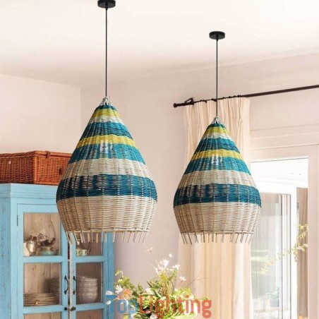 Bamboo And Rattan Pendant Light Striped Interval Handwoven Lampshade Ceiling Lamp Bamboo And Rattan Pendant Light Striped Interval Handwoven Lampshade Ceiling Lamp