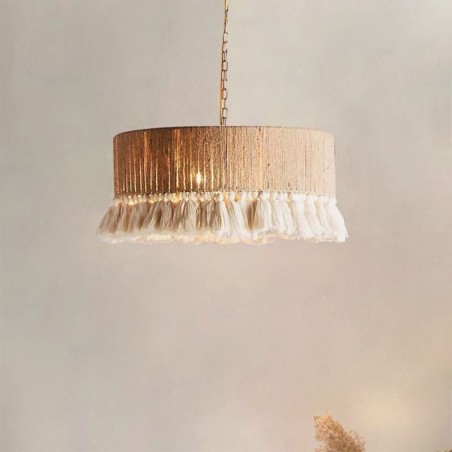 Retro Pendant Light Bohemian Style Hemp Rope Tassel Ceiling Light Retro Pendant Light Bohemian Style Hemp Rope Tassel Ceiling Light