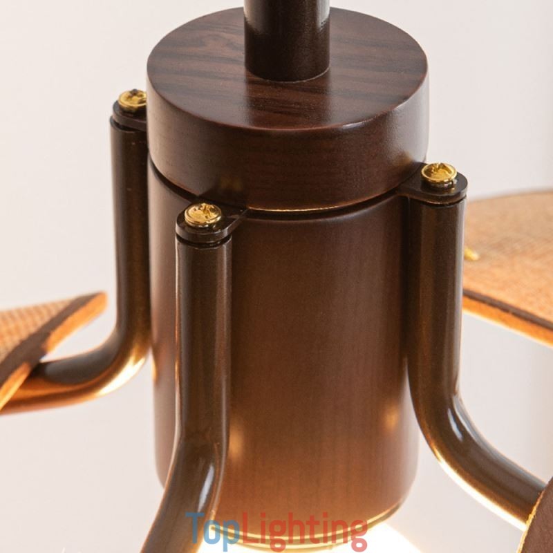Nordic Pendant Light Wabi Sabi Style Fabric Lampshade Decorative Ceiling Light