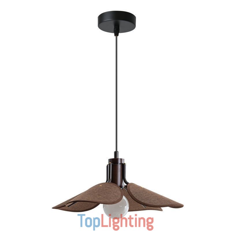 Nordic Pendant Light Wabi Sabi Style Fabric Lampshade Decorative Ceiling Light
