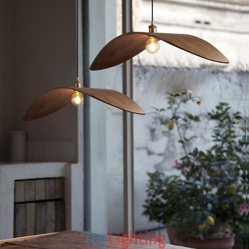 Solid Wood Pendant Light Creative Retro Ceiling Light