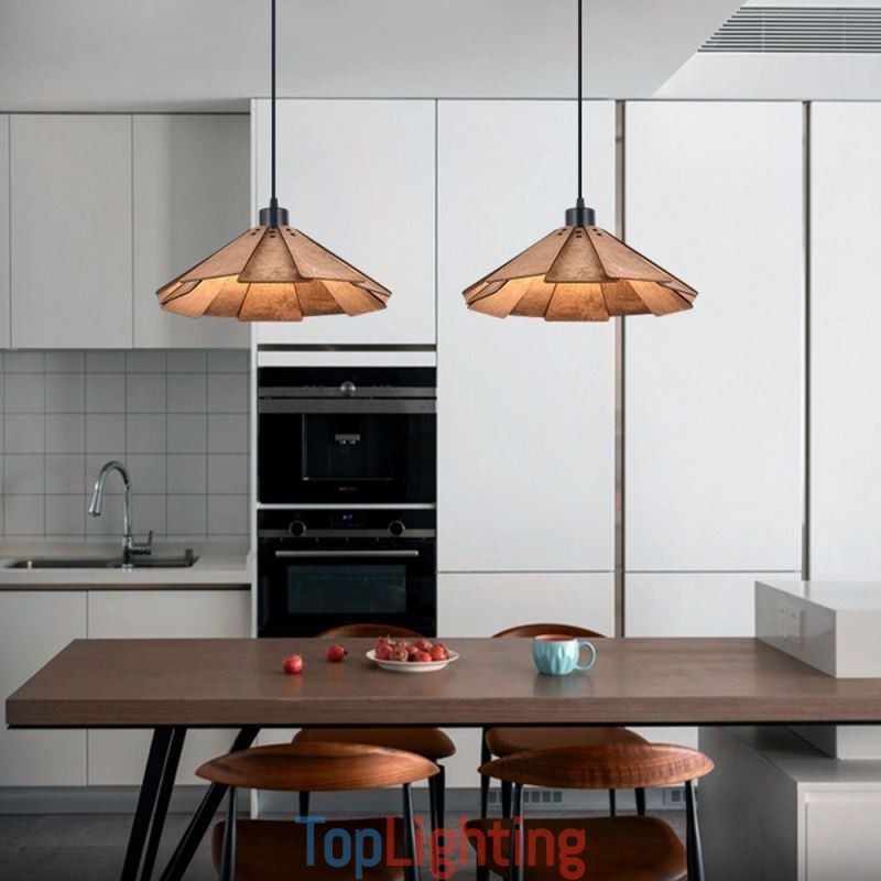 Retro Pendant Light Creative Wooden Ceiling Light