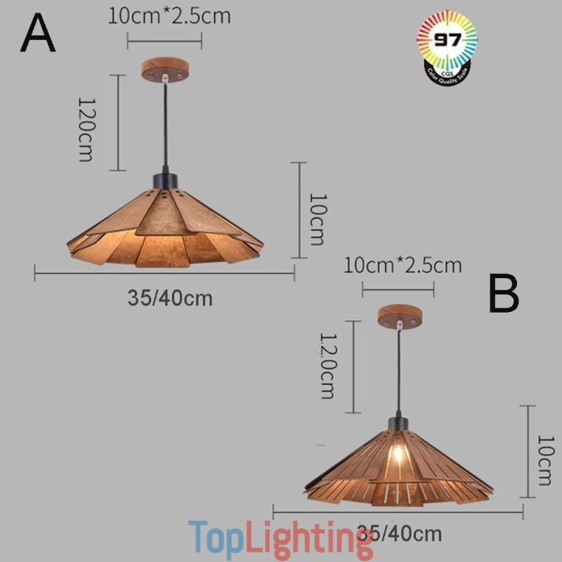Retro Pendant Light Creative Wooden Ceiling Light