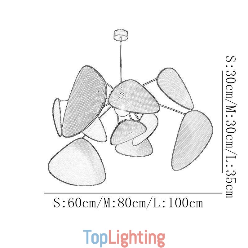 Pendant Light Natural Simple Hand Weaved Ceiling Lamp