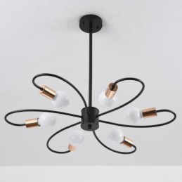 Rustic Chandelier 6 Light Classic Petals Ceiling Hanging Light