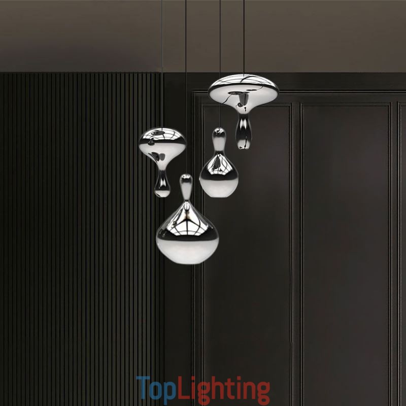 Creative Pendant Light Modern Simple Electroplated Glass Small Ceiling Light