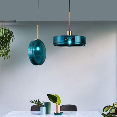 Round Cake Glass Pendant Light Modern Minimalist Wrought Iron Ceiling Light Round Cake Glass Pendant Light Modern Minimalist Wrought Iron Ceiling Light