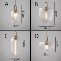 Frosted Glass Pendant Light Modern Minimalist Wrought Iron Ceiling Light