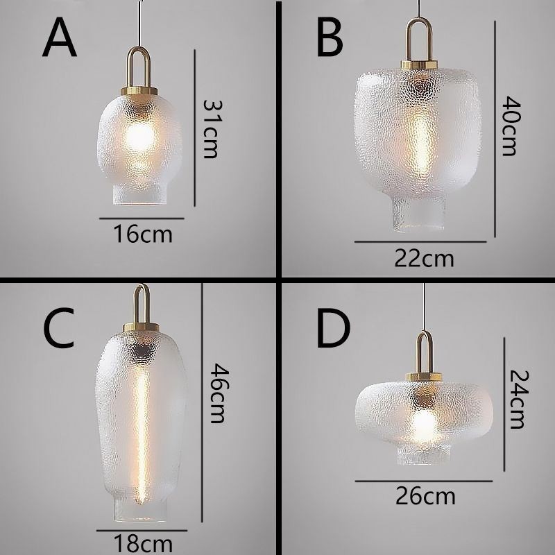 Frosted Glass Pendant Light Modern Minimalist Wrought Iron Ceiling Light
