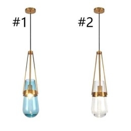 Water Drop Glass Pendant Light Modern Minimalist Wrought Iron Small Ceiling Light