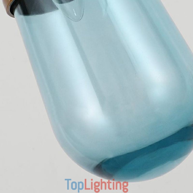 Water Drop Glass Pendant Light Modern Minimalist Wrought Iron Small Ceiling Light