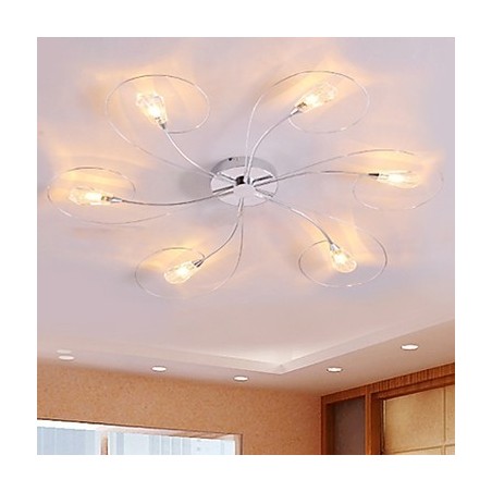 Modern Contemporary Electroplated Chandelier Flush Mount Modern Contemporary Electroplated Chandelier Flush Mount