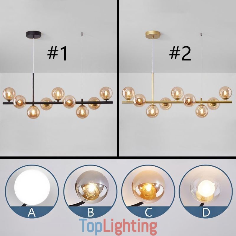 Pendant Light Modern Simple Magic Beans Molecular Wrought Iron Glass Ceiling Light