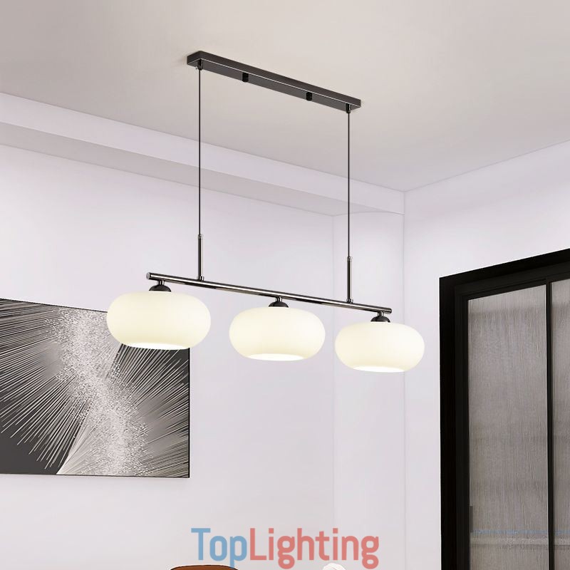 Nordic Glass Pendant Light Creative Wrought Iron Ceiling Light
