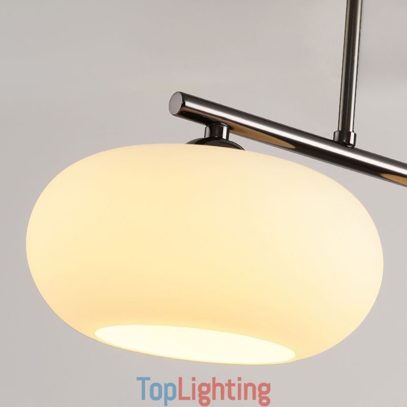 Nordic Glass Pendant Light Creative Wrought Iron Ceiling Light