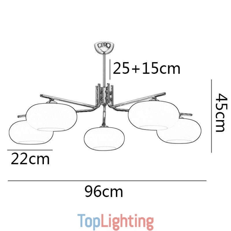 Nordic Glass Pendant Light Creative Wrought Iron Ceiling Light
