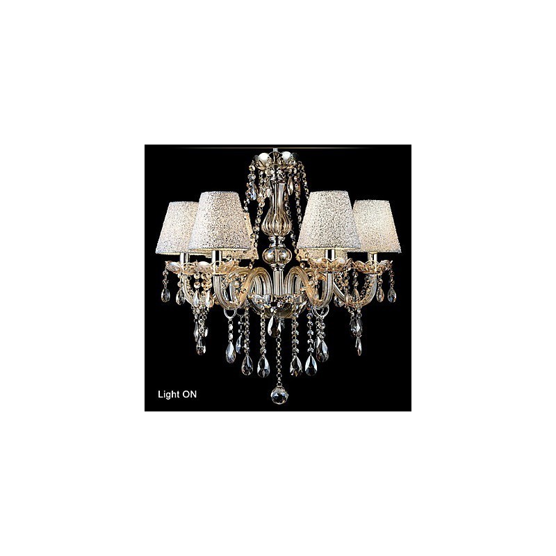 Modern Contemporary Classic Vintage Crystal Electroplated Glass Chandelier