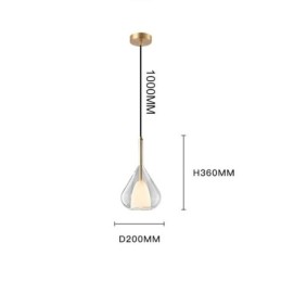 Pendant Light Modern Minimalist Double Glass Ceiling Lights