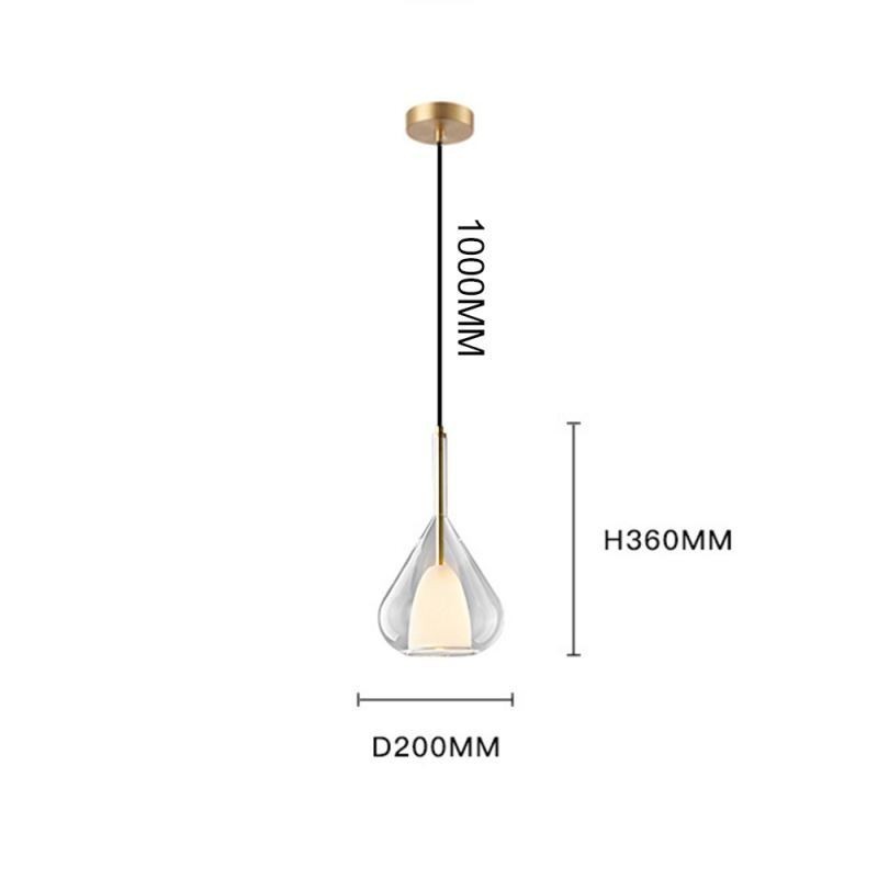 Pendant Light Modern Minimalist Double Glass Ceiling Lights