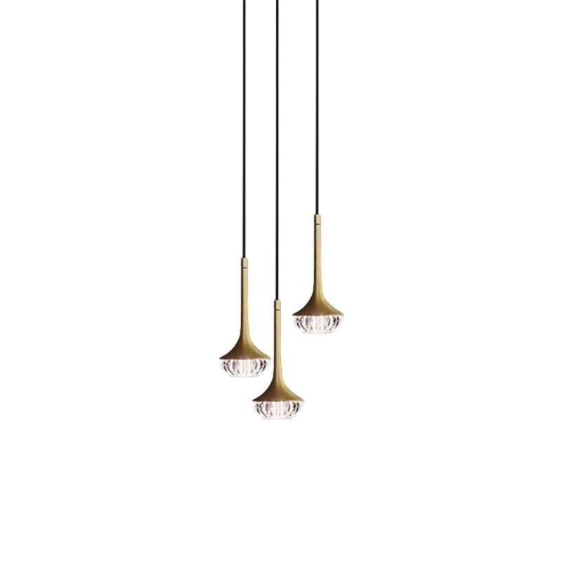 Modern Glass Pendant Light Wrought Iron Glass Ceiling Light